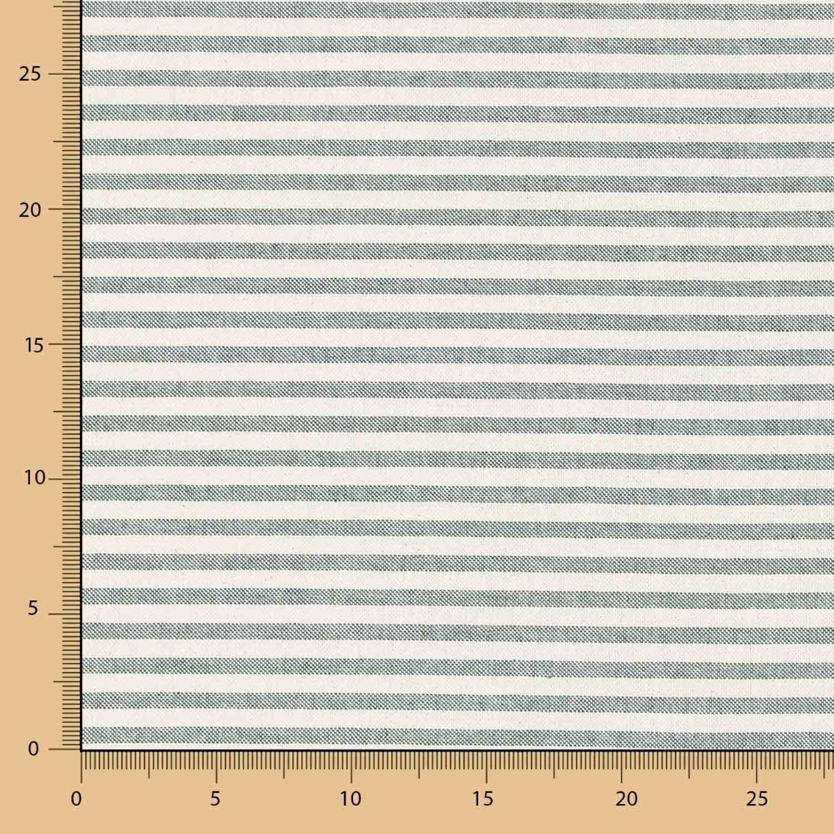 Toile Rustique Rayures Moyen Vert Bouteille - Ribes y Casals