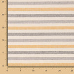 Toile de coton rayée bleu-moutarde - Ribes y Casals