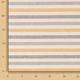 Toile de coton rayée bleu-moutarde - Ribes y Casals