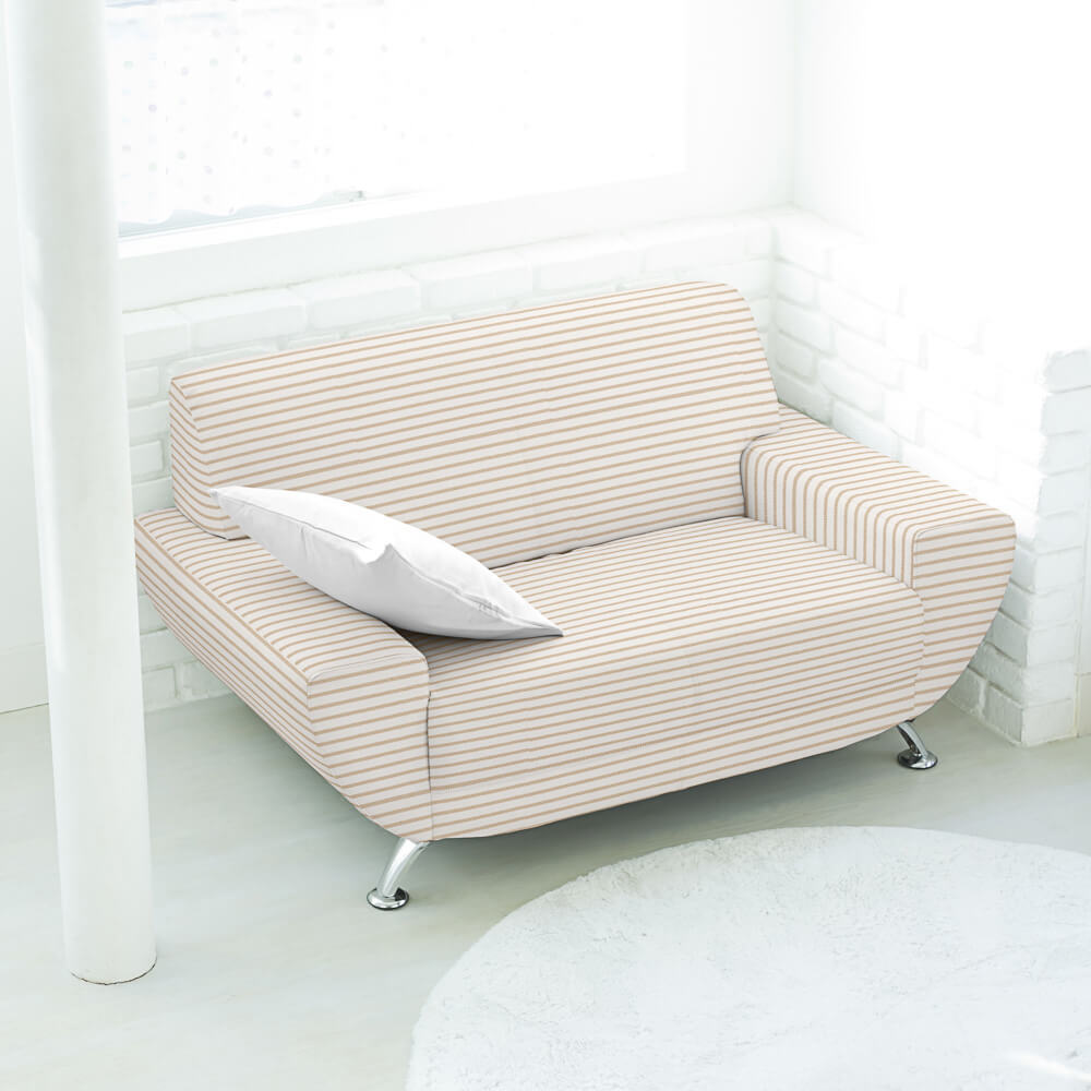 Tissu D&#39;ameublement Mini Rayures Beige - Ribes y Casals