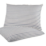 Tissu D&#39;ameublement Mini Rayures Bleu - Ribes y Casals