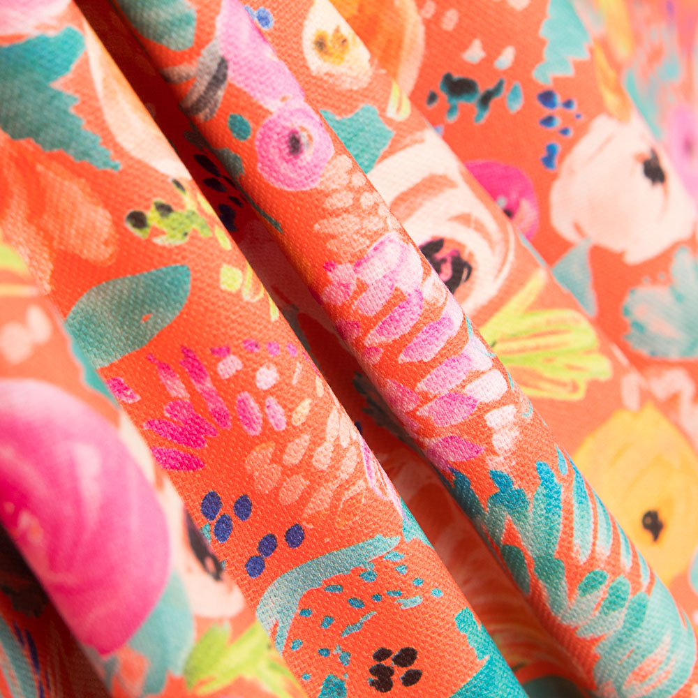 Toile Suprême Florale Orange - Ribes y Casals