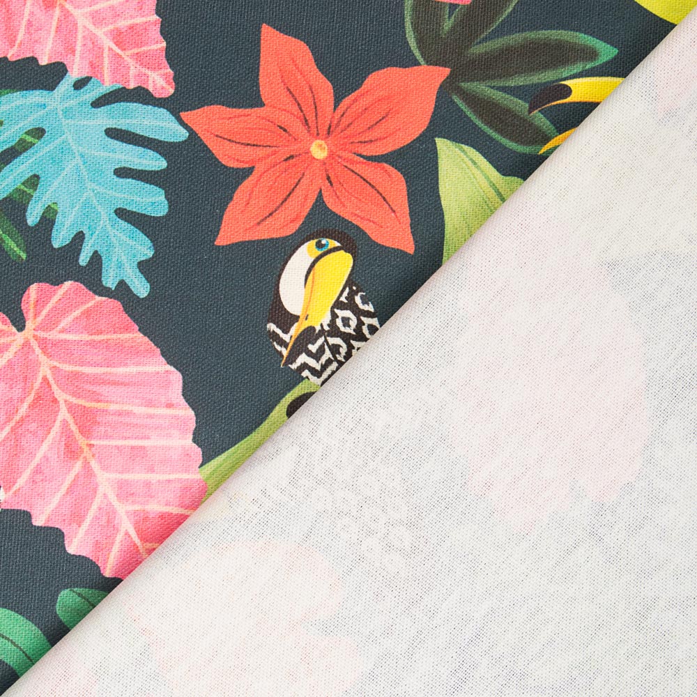 Toile Suprême Toucan Vert Tropical - Ribes y Casals