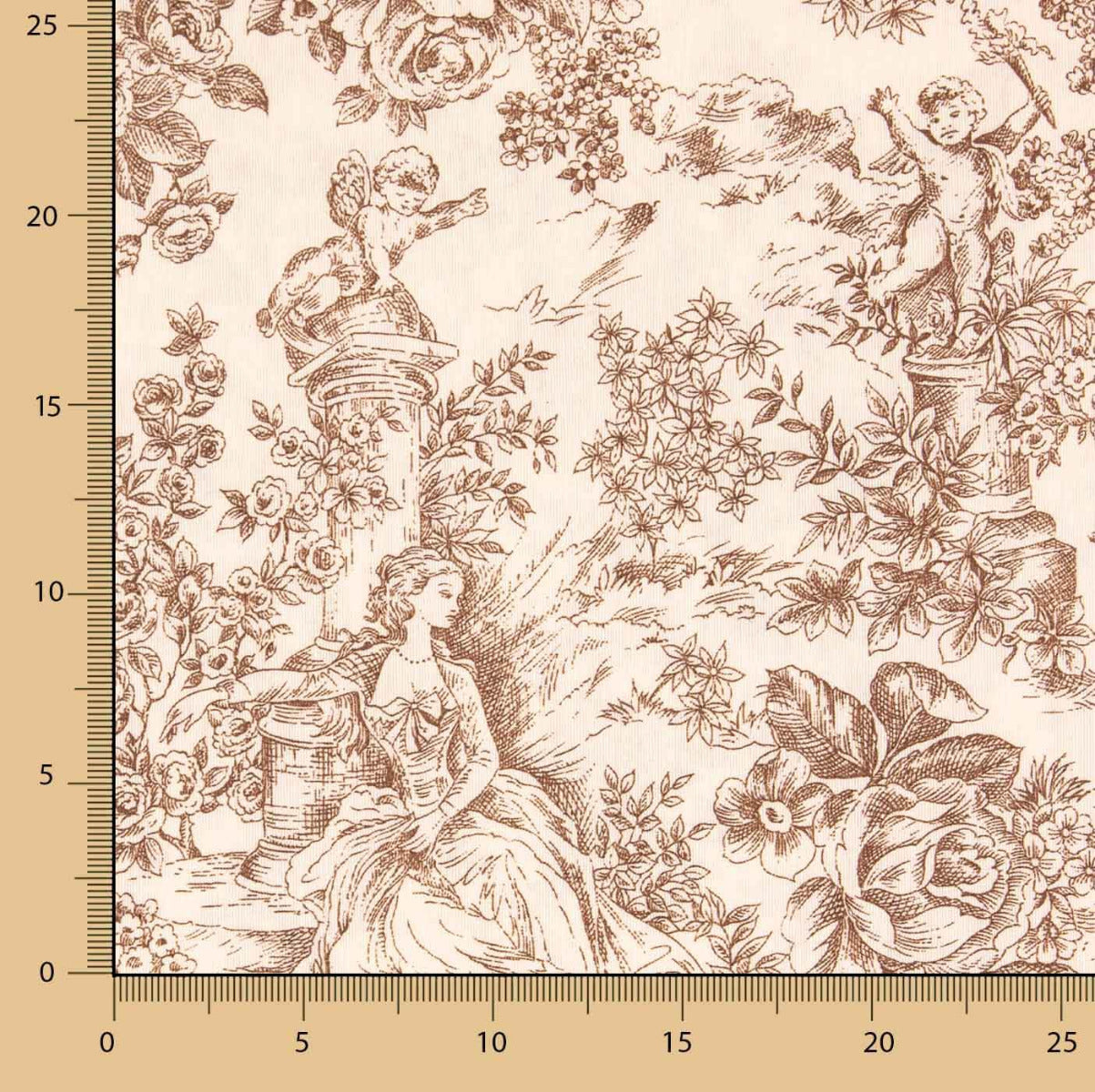 Toile de Jouy Marron - Ribes y Casals