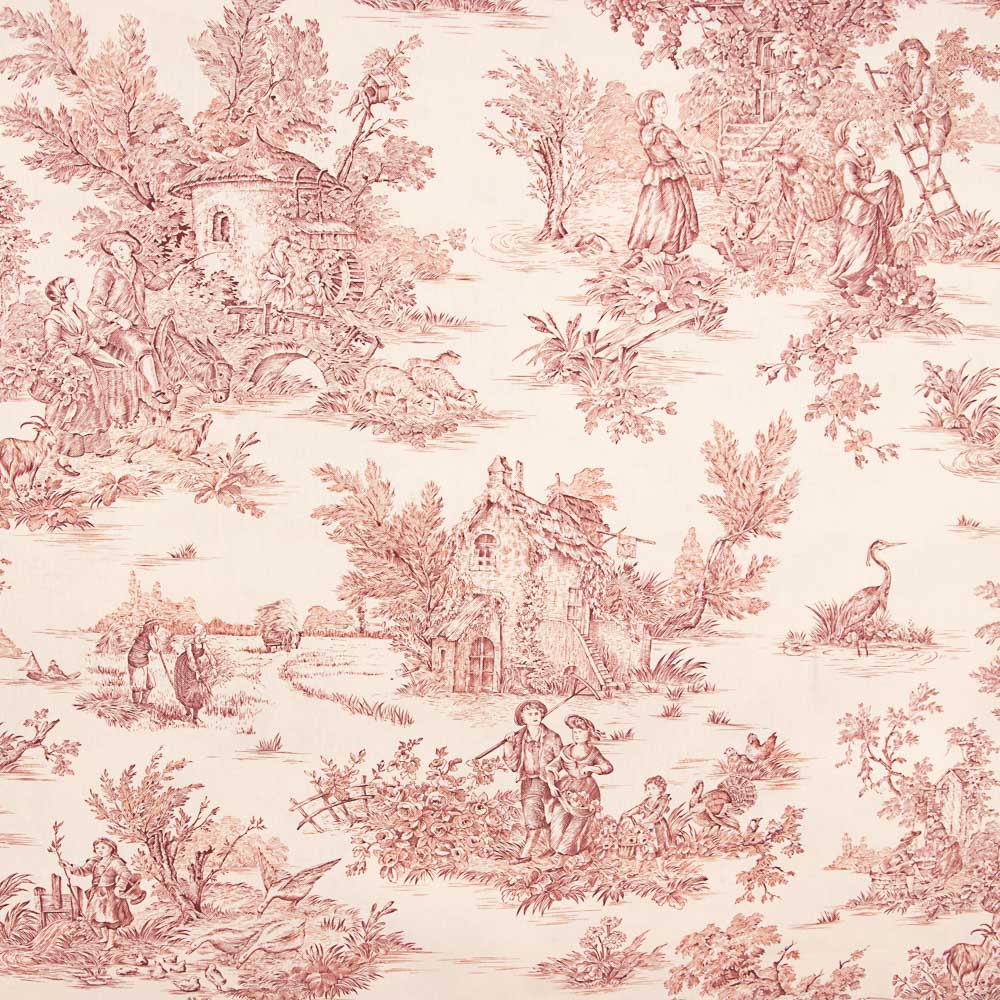 Toile De Jouy Rouge - Ribes y Casals