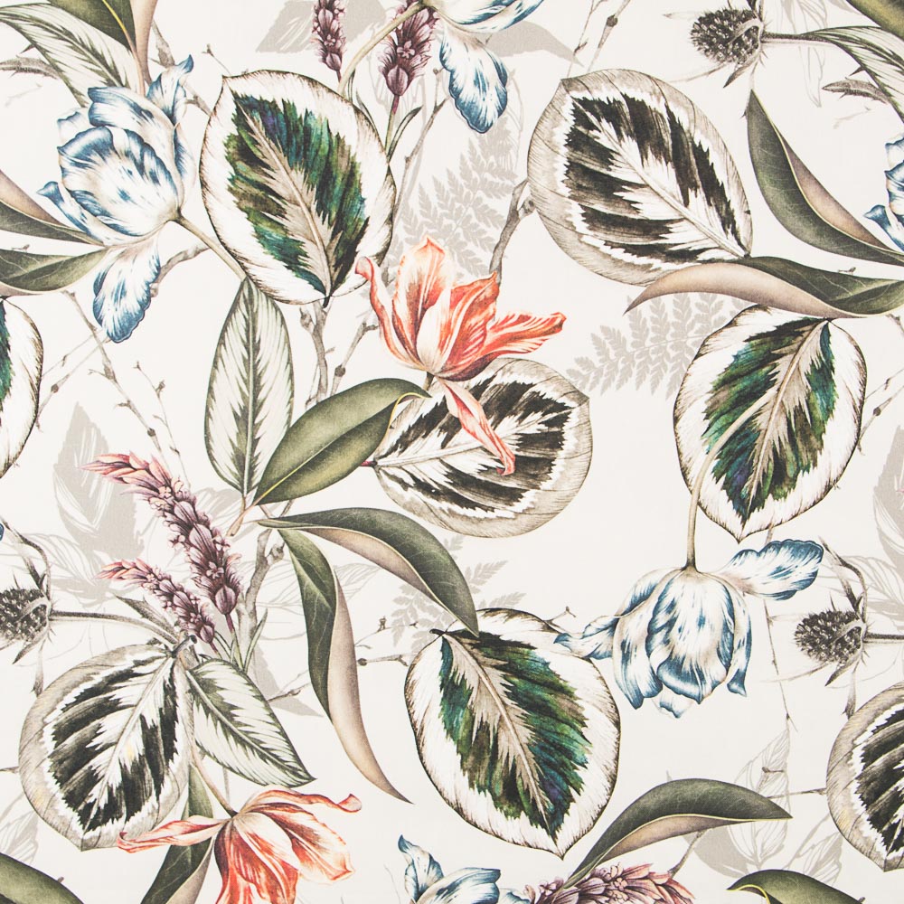 Loneta Tropical Hojas Verde - Ribes y Casals