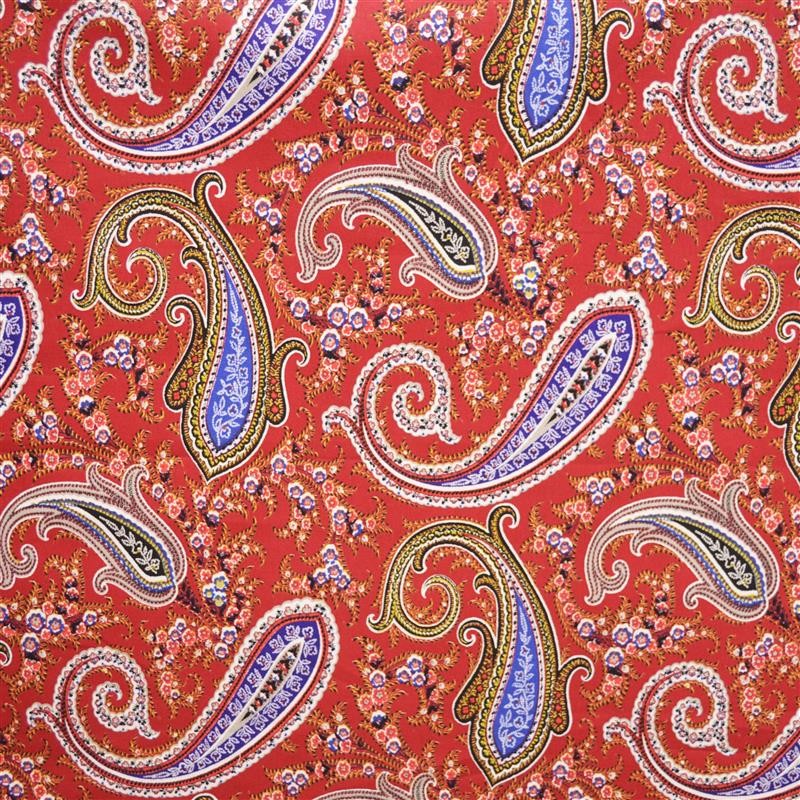 Toile Cachemire Fond Rouge - Ribes y Casals