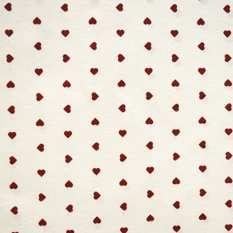 Toile Imprimée Coeurs Rouges Petits - Ribes y Casals