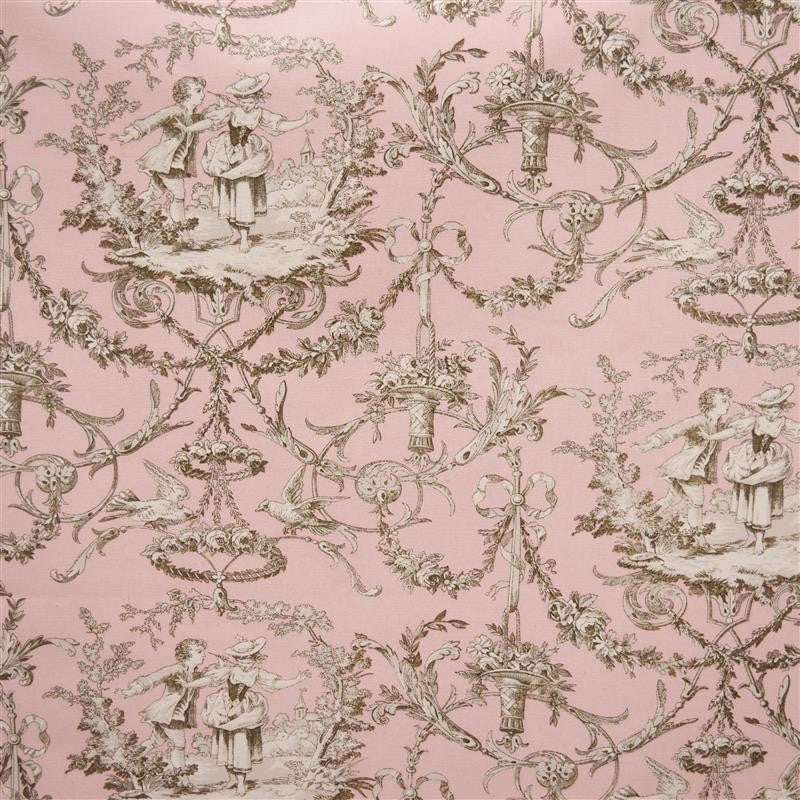 Toiles Imprimées Toile de Jouy Rose - Ribes y Casals