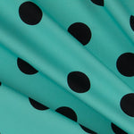 Pois 35mm  Spandex Aiguemarine Noir - Ribes y Casals