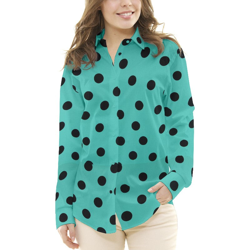 Pois 35mm  Spandex Aiguemarine Noir - Ribes y Casals