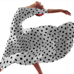 Pois 35mm Spandex Blanc Noir - Ribes y Casals