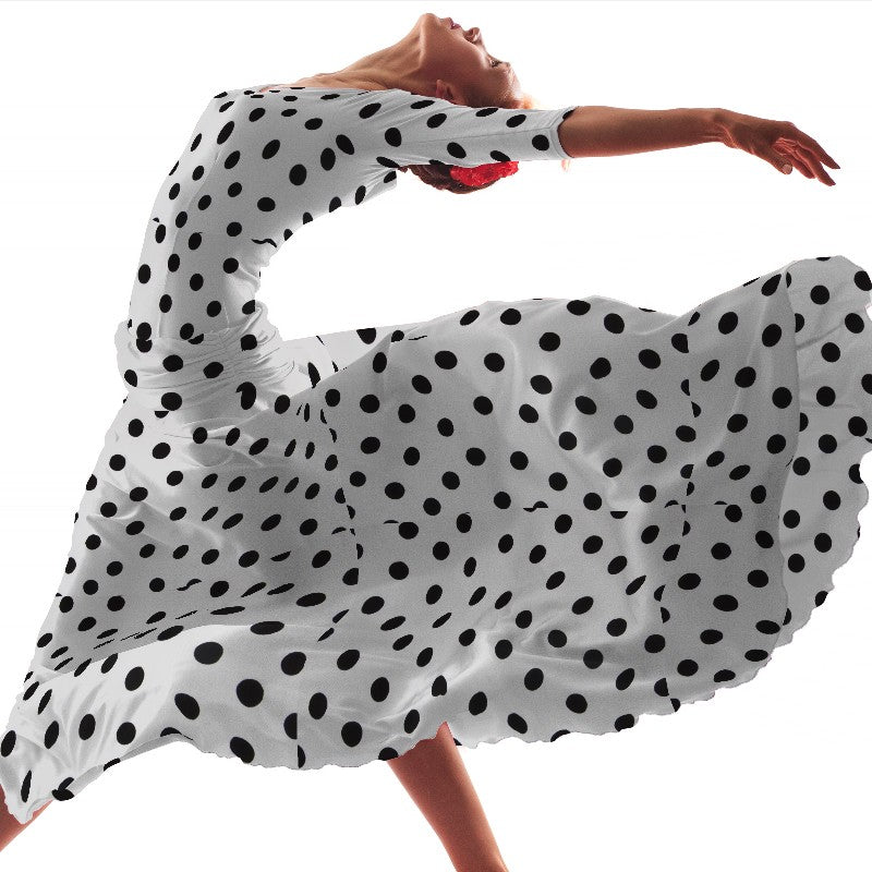 Pois 35mm Spandex Blanc Noir - Ribes y Casals