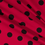 Pois 35mm Spandex Rouge Noir - Ribes y Casals