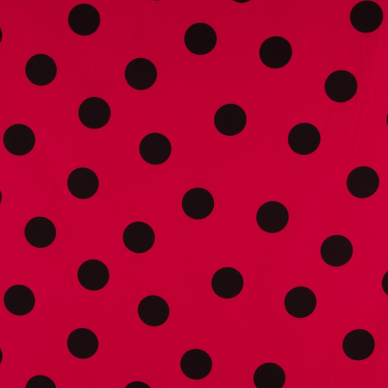 Pois 35mm Spandex Rouge Noir - Ribes y Casals