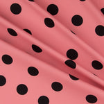 Pois 35mm Spandex Saumon Noir - Ribes y Casals