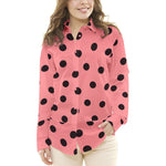 Pois 35mm Spandex Saumon Noir - Ribes y Casals