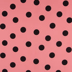 Pois 35mm Spandex Saumon Noir - Ribes y Casals