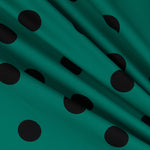 Pois 35mm Spandex Vert Noir - Ribes y Casals
