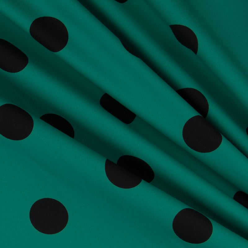 Pois 35mm Spandex Vert Noir - Ribes y Casals