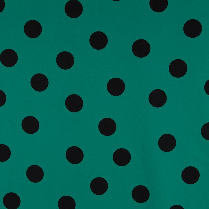 Pois 35mm Spandex Vert Noir - Ribes y Casals
