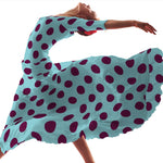 Pois 70mm Spandex Aiguemarine Bougainvillier - Ribes y Casals