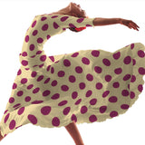 Pois 70mm Spandex Jaune Bougainvillier - Ribes y Casals