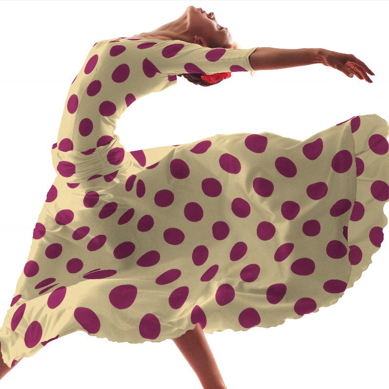 Pois 70mm Spandex Jaune Bougainvillier - Ribes y Casals