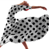 Pois 70mm Spandex  Blanc Noir - Ribes y Casals