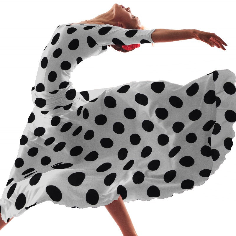 Pois 70mm Spandex  Blanc Noir - Ribes y Casals