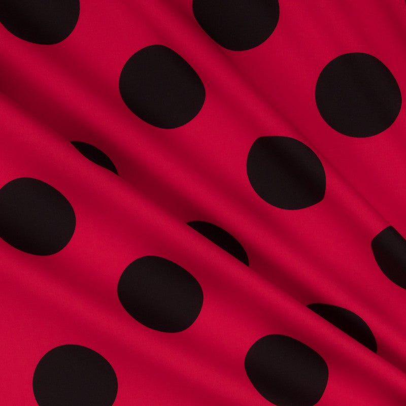 Pois 70mm Spandex Rouge Noir - Ribes y Casals