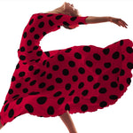 Pois 70mm Spandex Rouge Noir - Ribes y Casals