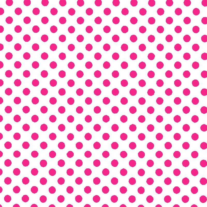 Pois Popeline Cartuja Blanc/Fuchsia - Ribes y Casals