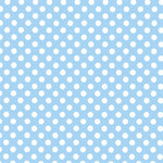 Pois Popeline Cartuja Céleste/Blanc - Ribes y Casals