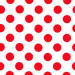 Pois Popeline Goya Blanc/Rouge - Ribes y Casals