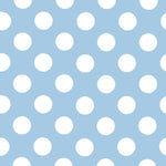Pois Popeline Goya Céleste/Blanc - Ribes y Casals