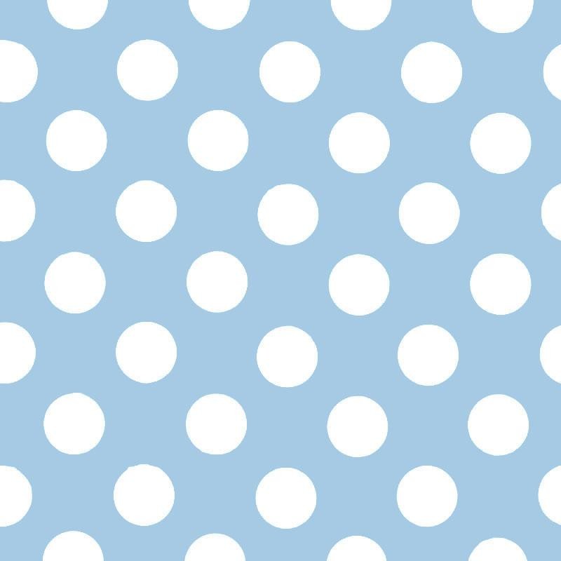 Pois Popeline Goya Céleste/Blanc - Ribes y Casals