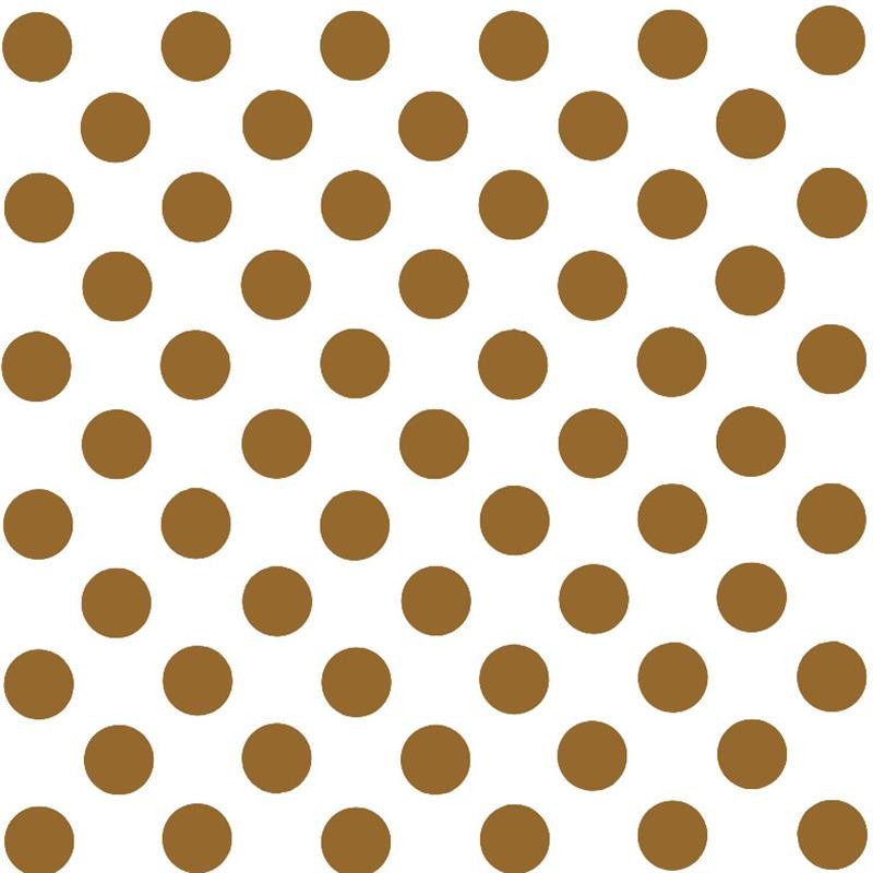 Pois Popeline Ombre Blanc/Camel - Ribes y Casals