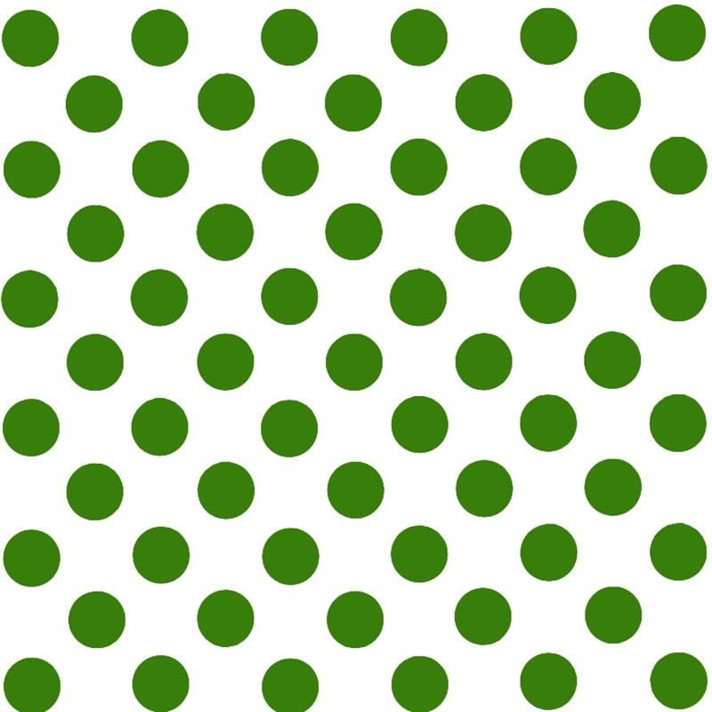 Pois Popeline Ombre Blanc/Vert - Ribes y Casals
