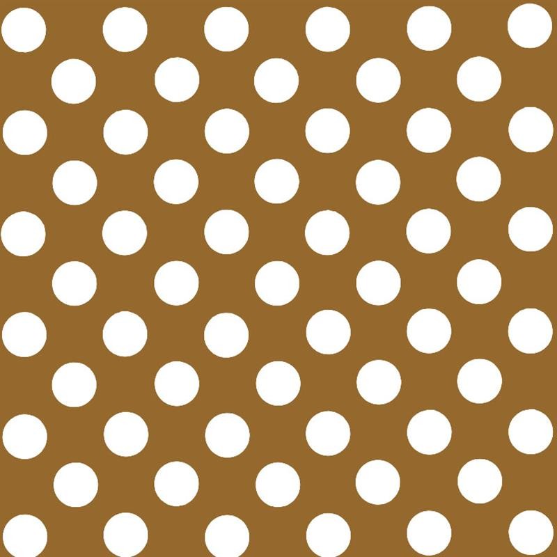Pois Popeline Ombre Camel/Blanc - Ribes y Casals