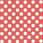 Pois Popeline Ombre Corail/Blanc - Ribes y Casals