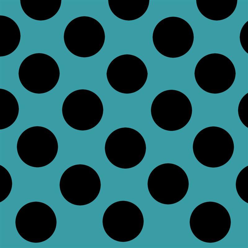 Pois Spandex 25mm Fond Bleu Pois Noir - Ribes y Casals