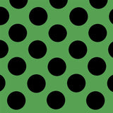 Pois spandex 25mm fond vert pois noirs - Ribes y Casals