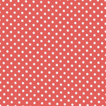 Pois Spandex 5mm. Fond Corail Pois Blancs - Ribes y Casals