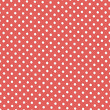 Pois Spandex 5mm. Fond Corail Pois Blancs - Ribes y Casals