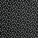 Tissu Crêpe  Pois Blanc 17mm Noir - Ribes y Casals