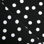 Tissu Crêpe  Pois Blanc 17mm Noir - Ribes y Casals