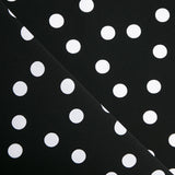 Tissu Crêpe  Pois Blanc 17mm Noir - Ribes y Casals