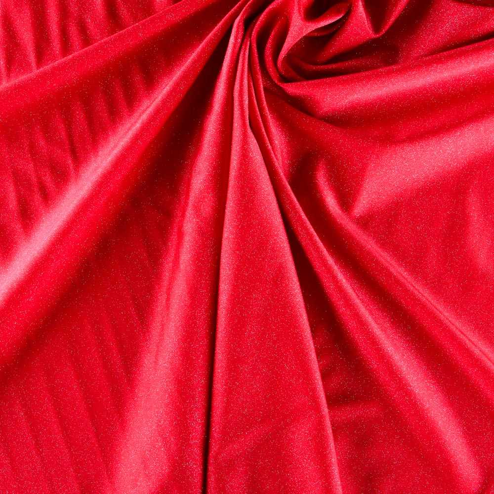 Lycra Stretch Paillettes Rouge Vif - Ribes y Casals