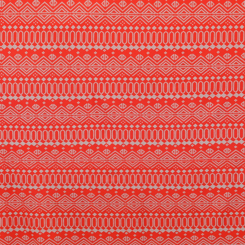 Lycra Imprime Etnique Rouge - Ribes y Casals